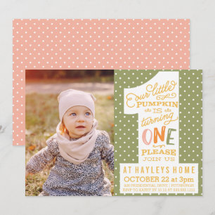 little pumpkin birthday invitation