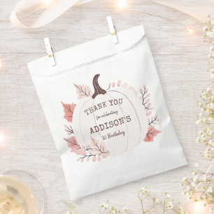 Little Pumpkin Birthday Thank You Favour Bags