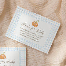 Little Pumpkin Blue Boys Baby Shower