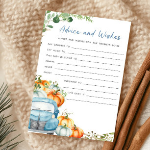 Little Pumpkin Blue Truck Advice and Wishes Game