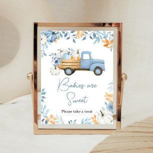 Little Pumpkin Blue Truck Babies are Sweet Sign