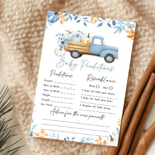 Little Pumpkin Blue Truck Baby Predictions Game