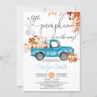Little Pumpkin Blue Truck Fall Baby Shower