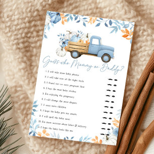 Little Pumpkin Blue Truck Guess Who Mummy or Daddy