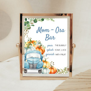 Little Pumpkin Blue Truck Mum Osa Bar Sign