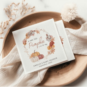Little Pumpkin Boho Gender Neutral Baby Shower Napkin
