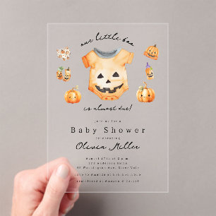 Little Pumpkin Boo Baby Shower  Invitation