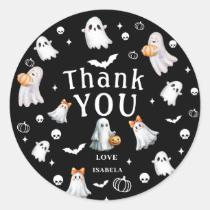 Little Pumpkin Boo – Halloween Baby Shower Classic Round Sticker