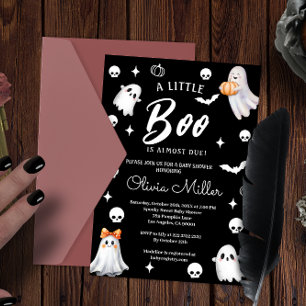 Little Pumpkin Boo – Halloween Baby Shower Invitation