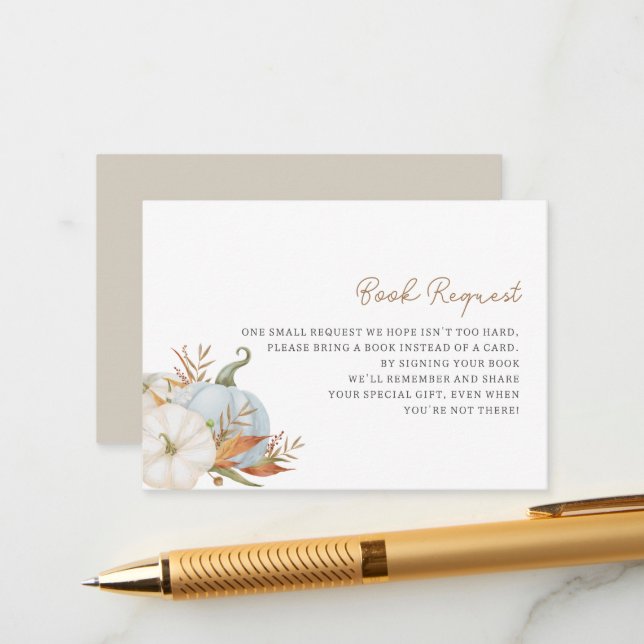 Little Pumpkin Books for Baby Enclosure Card (Front/Back In Situ)