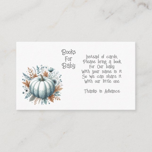Little Pumpkin Books for Baby Enclosure Card (Front)