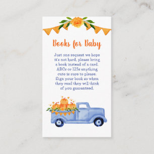 Little Pumpkin Boy Baby Shower Books for Babies Enclosure Card