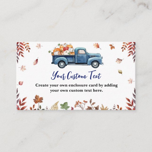 Little Pumpkin Boy Baby Shower Custom Enclosure (Front)