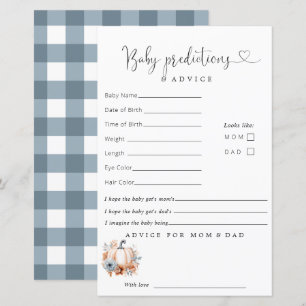 Little Pumpkin Boy Baby Shower Predictions Advice