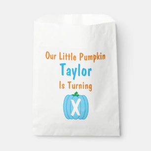 Little Pumpkin Boy Birthday Favour Bags