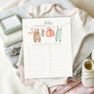 Little Pumpkin Boy Clothes Baby Name Race Game