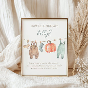 Little Pumpkin Boy Clothes how big is mum’s belly Poster