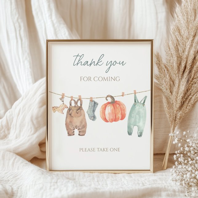 Little Pumpkin Boy Clothes Thank you for coming Poster (Creator Uploaded)