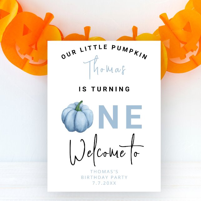 Little Pumpkin boy first Birthday Party  Poster (Creator Uploaded)