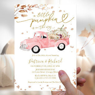 Little Pumpkin Budget Girl Baby Shower Invitation Flyer