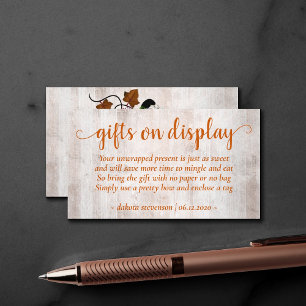 Little Pumpkin   Burnt Orange Gift on Display Poem Enclosure Card