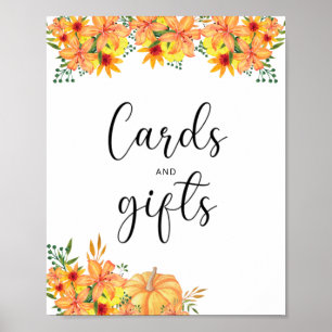 little pumpkin cards and gifts baby shower poster