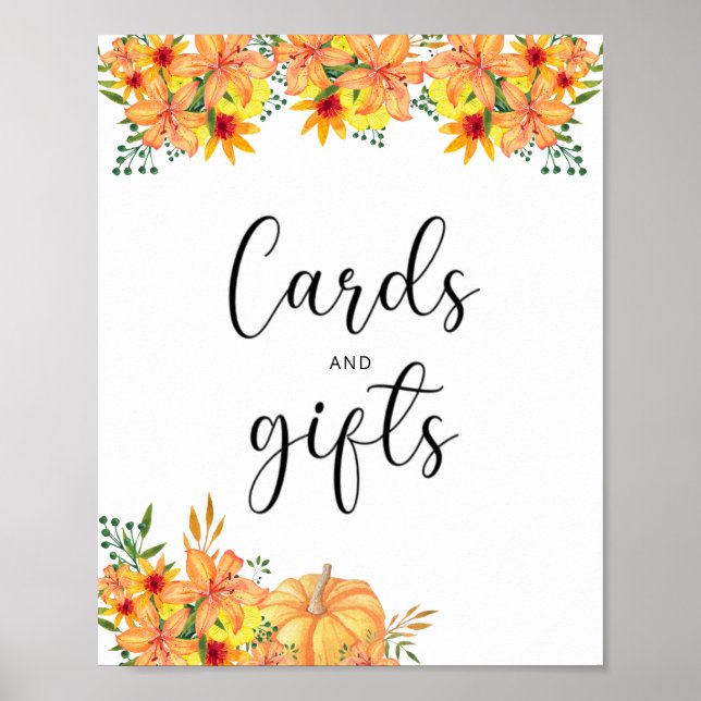 little pumpkin cards and gifts baby shower poster (Front)
