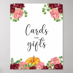 little pumpkin cards and gifts baby shower poster
