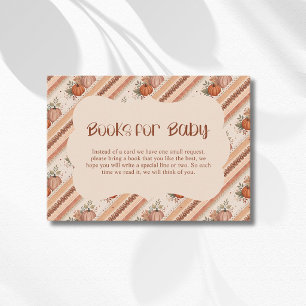 Little Pumpkin Cream Orange Striped Books For Baby Enclosure Card