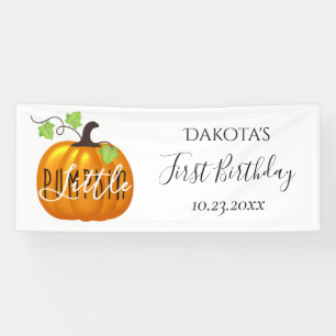 Little Pumpkin   Cute Gender Neutral Baby Banner