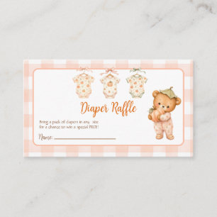 Little Pumpkin Diaper Raffle Baby Insert Card