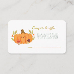 Little Pumpkin Diaper Raffle Enclosure Card