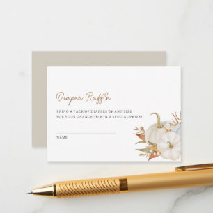 Little Pumpkin Diaper Raffle Enclosure Card