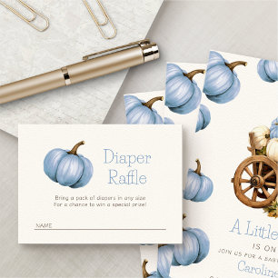 Little Pumpkin Diaper Raffle Shower Enclosure Card