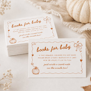 Little Pumpkin Doodle Baby Shower Books For Baby Enclosure Card