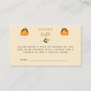 Little Pumpkin Elegant Halloween Theme Baby Shower Enclosure Card