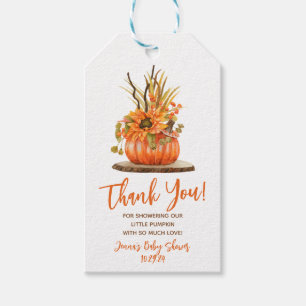 Little Pumpkin, Fall, Autumn Baby Shower Favor Gi Gift Tags