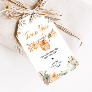 Little Pumpkin Fall Autumn Baby Shower Favour Tags