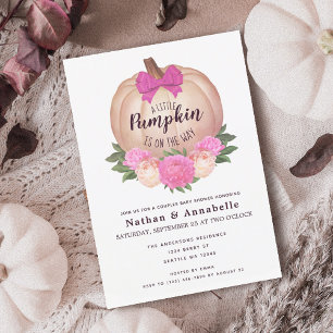 Little Pumpkin Fall Autumn Baby shower Invitation
