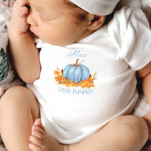 Little Pumpkin Fall Baby Bodysuit with custom text