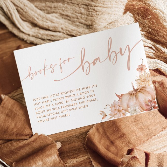 Little Pumpkin Fall Baby Shower Book for baby card (Fall Baby Shower Books For Baby. Matching items available. )