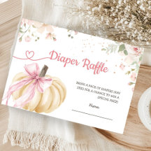 Little Pumpkin Fall Baby Shower Diaper Raffle