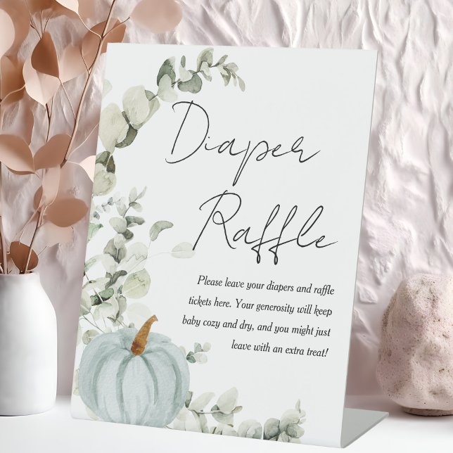 Little Pumpkin Fall Baby Shower Diaper Raffle Sign (Creator Uploaded)
