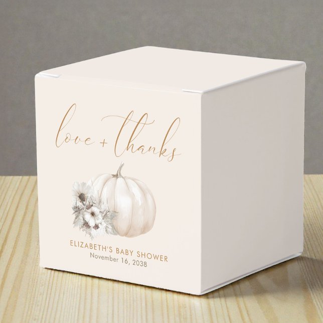 Little Pumpkin Fall Baby Shower Favour Box (Little Pumpkin Fall Baby Shower Favor Boxes)