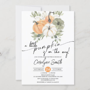 Little Pumpkin Fall Baby Shower Invitation