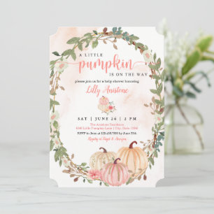 Little Pumpkin Fall Baby Shower  Invitation