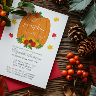 Little Pumpkin Fall Baby Shower Invitation