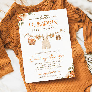Little Pumpkin Fall Baby Shower Invitation