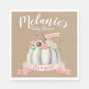 Little Pumpkin Fall Baby Shower Napkin