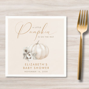 Little Pumpkin Fall Baby Shower Napkin